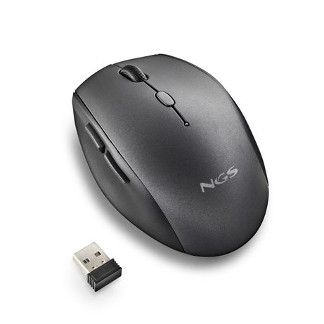 MOUSE NGS WIRELESS ERGO BEE BLACK CON TECLAS SILENCIOSAS NEGRO - Imagen 3 de 7 MOUSE NGS WIRELESS ERGO BEE BLACK CON TECLAS SILENCIOSAS NEGRO - Imagen 3 de 7