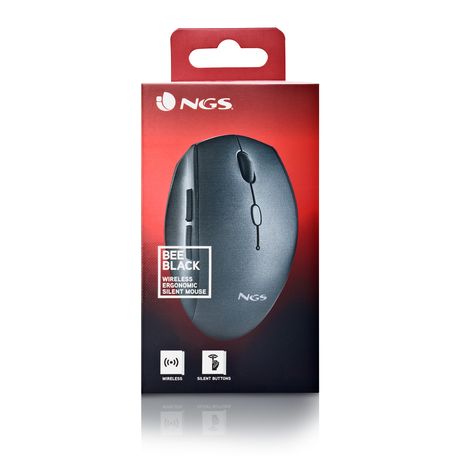 MOUSE NGS WIRELESS ERGO BEE BLACK CON TECLAS SILENCIOSAS NEGRO - Imagen 7 de 7 MOUSE NGS WIRELESS ERGO BEE BLACK CON TECLAS SILENCIOSAS NEGRO - Imagen 7 de 7