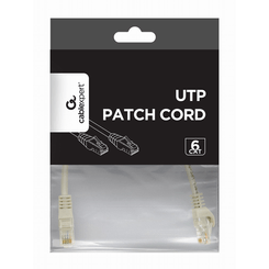 CABLE RED GEMBIRD UTP CAT6 0,25M COBRE GRIS