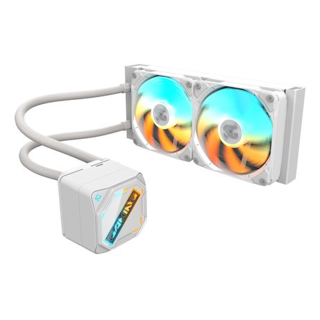 SISTEMA DE REFRIGERACION LIQUIDA GIGABYTE CPU GAMING 240 ICE BLANCO,1851/1700/115X/1200/AM5/AM4,2X120MM (GP-GIGABYTE GME 240I) - Imagen 3 de 5 SISTEMA DE REFRIGERACION LIQUIDA GIGABYTE CPU GAMING 240 ICE BLANCO,1851/1700/115X/1200/AM5/AM4,2X120MM (GP-GIGABYTE GME 240I) - Imagen 3 de 5