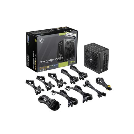 Fuente Alimentación 1000W MSI MAG A1000GL PCIE5 II 80 PLUS Gold Fully-Modular Negro - Imagen 5 de 5 Fuente Alimentación 1000W MSI MAG A1000GL PCIE5 II 80 PLUS Gold Fully-Modular Negro - Imagen 5 de 5