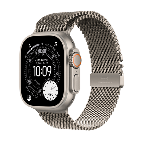 Apple Watch Ultra 3 GPS + Cellular 49mm Natural Titanium Case with Natural Titanium Milanese Loop - Small - Imagen 1 de 3 Apple Watch Ultra 3 GPS + Cellular 49mm Natural Titanium Case with Natural Titanium Milanese Loop - Small - Imagen 1 de 3