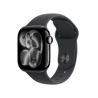 Miniatura 1 de Apple Watch Series 11 GPS + Cellular 42mm Jet Black Aluminium Case with Black Sport Band - S/M