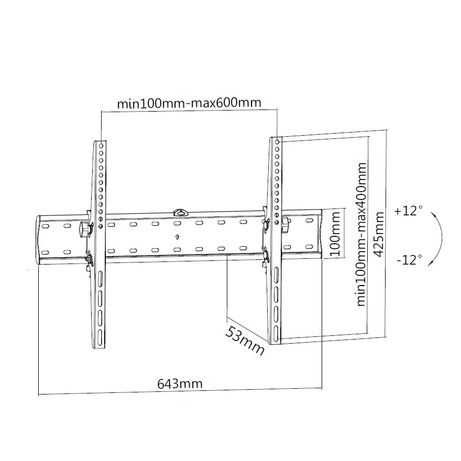 37"-70" TILT TV WALL BRACKET - Imagen 9 de 9 37"-70" TILT TV WALL BRACKET - Imagen 9 de 9