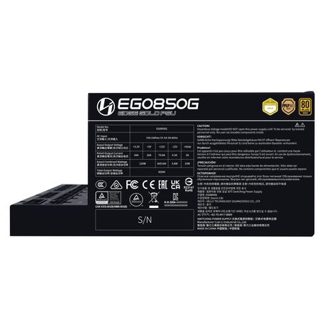 Fuente Alimentación 850W LIAN LI EG0850G 80 PLUS Gold Fully-Modular Negro - Imagen 6 de 8 Fuente Alimentación 850W LIAN LI EG0850G 80 PLUS Gold Fully-Modular Negro - Imagen 6 de 8