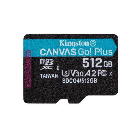 MEMORIA 512GB MICRO SDXC KINGSTON CANVAS GO PLUS GEN 4 - Imagen 3 de 8 MEMORIA 512GB MICRO SDXC KINGSTON CANVAS GO PLUS GEN 4 - Imagen 3 de 8