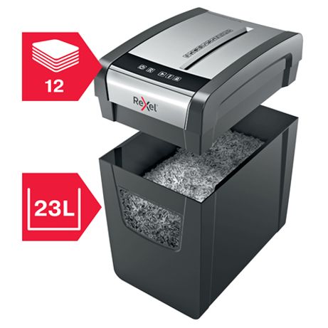 Destructora Rexel Momentum X312SL negro/plata Corte confeti - Imagen 7 de 9 Destructora Rexel Momentum X312SL negro/plata Corte confeti - Imagen 7 de 9