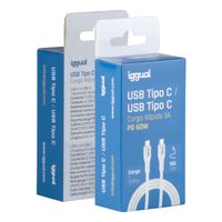 Miniatura 6 de iggual Cable USB-C/USB-C 100 cm blanco Q3.0 3A