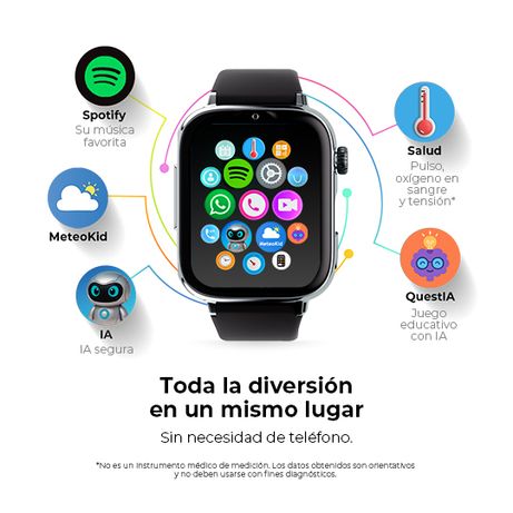SaveFamily SaveWatch Plus 2 Reloj Inteligente para ni os 4G Esfera Blanca correa silicona Negra - Imagen 4 de 9 SaveFamily SaveWatch Plus 2 Reloj Inteligente para ni os 4G Esfera Blanca correa silicona Negra - Imagen 4 de 9