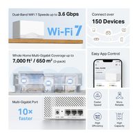 Miniatura 4 de PUNTO DE ACCESO INTERIOR MESH WIFI 7 MERCUSYS HALO H25BE(3-PACK) 2880 Mbps 5GHz 3xRJ45 1Gbps