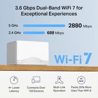 Miniatura 5 de PUNTO DE ACCESO INTERIOR MESH WIFI 7 MERCUSYS HALO H25BE(3-PACK) 2880 Mbps 5GHz 3xRJ45 1Gbps