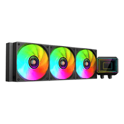 SISTEMA DE REFRIGERACION LIQUIDA MARS GAMING ML-TWO360 3x120mm ARGB 600W TDP COLOR NEGRO