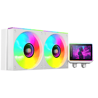 Miniatura 1 de SISTEMA DE REFRIGERACION LIQUIDA MARS GAMING MLVISIONII240W BLANCO 2x120mm ARGB TPD 500W PANTALLA