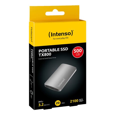 Intenso eSSD TX800 500Gb USB-C 3.2 Gen2 Anthracite - Imagen 5 de 8 Intenso eSSD TX800 500Gb USB-C 3.2 Gen2 Anthracite - Imagen 5 de 8