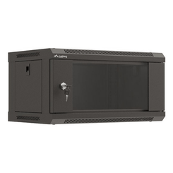 ARMARIO LANBERG MURAL RACK 19" 4U 540X350 FLAT PACK NEGRO PUERTA CRISTAL