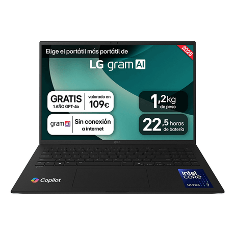 PORTATIL LG GRAM 16ZD90T-G.AX88B ULTRA 7-255H 32GB 1TB SSD 16" WQXGA FREEDOS - Imagen 1 de 12 PORTATIL LG GRAM 16ZD90T-G.AX88B ULTRA 7-255H 32GB 1TB SSD 16" WQXGA FREEDOS - Imagen 1 de 12
