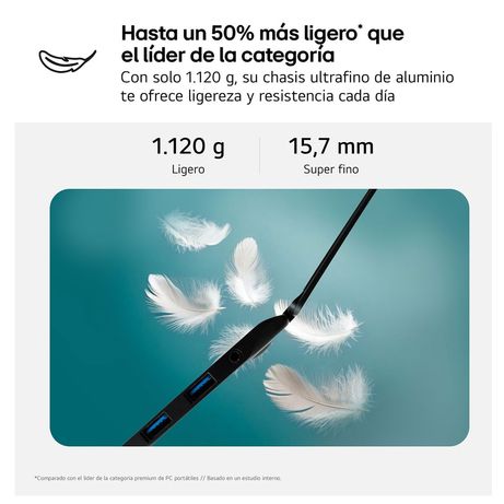 PORTATIL LG GRAM 16ZD90T-G.AX88B ULTRA 7-255H 32GB 1TB SSD 16" WQXGA FREEDOS - Imagen 3 de 12 PORTATIL LG GRAM 16ZD90T-G.AX88B ULTRA 7-255H 32GB 1TB SSD 16" WQXGA FREEDOS - Imagen 3 de 12