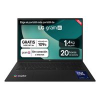 Miniatura 2 de PORTATIL LG GRAM 17ZD90T-G.AX88B Ultra7-255H 32GB 1TB SSD 17" WQXGA FREEDOS