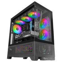 Miniatura 2 de CAJA ATX SEMITORRE MARS GAMING MCLCDX NEGRO CRISTAL TEMPLADO CONTINUO LCD GPU 425mm 3x2.5 o 3x3.5