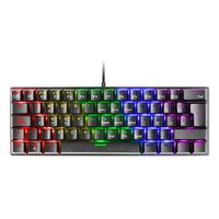 Miniatura 2 de TECLADO MECANICO ULTRA COMPACTO MARS GAMING MK60 ITALIANO BLACK SWITCH MARRON PR DE 100Hz