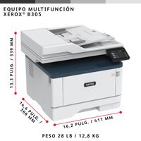 Miniatura 11 de XEROX   Xerox B305 A4 38 ppm Inalámbrica a doble cara Copia/impresión/escaneado/fax PS3 PCL5e/6 2 bandejas 350 hojas Multifunción A4 Wifi Laser Dúplex