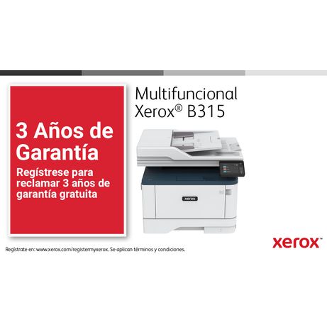 XEROX Xerox B315 A4 40 ppm Inalámbrica a doble cara Copia/impresión/escaneado/fax PS3 PCL5e/6 2 bandejas 350 hojas - Imagen 14 de 22 XEROX Xerox B315 A4 40 ppm Inalámbrica a doble cara Copia/impresión/escaneado/fax PS3 PCL5e/6 2 bandejas 350 hojas - Imagen 14 de 22