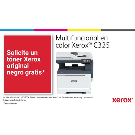 XEROX Xerox C325 A4 33 ppm Inalámbrica a doble cara Copia/impresión/escaneado/fax PS3 PCL5e/6 2 bandejas 251 hojas Laser Wifi Dúplex - Imagen 3 de 7 XEROX Xerox C325 A4 33 ppm Inalámbrica a doble cara Copia/impresión/escaneado/fax PS3 PCL5e/6 2 bandejas 251 hojas Laser Wifi Dúplex - Imagen 3 de 7