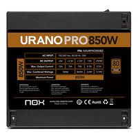 Miniatura 9 de Fuente Alimentación 850W NOX Urano PRO 850W Bronze 80 PLUS Bronze  Negro