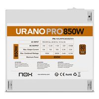 Miniatura 9 de Fuente Alimentación 850W NOX Urano PRO White 850W Bronze 80 PLUS Bronze  Blanco
