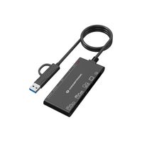 Miniatura 3 de CARD READER EXTERNO CONCENTRONIC BIAN010B USB-C Y USB-A SD, SDHC, SDXC, Micro SD, MMC,MS, CF, XD