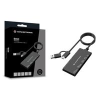 Miniatura 4 de CARD READER EXTERNO CONCENTRONIC BIAN010B USB-C Y USB-A SD, SDHC, SDXC, Micro SD, MMC,MS, CF, XD