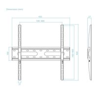 Miniatura 7 de SOPORTE FIJO TOOQ PARED PANTALLAS 32-70 NEGRO