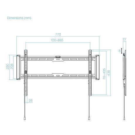 SOPORTE FIJO TOOQ PARED PANTALLAS 37-80 NEGRO - Imagen 7 de 9 SOPORTE FIJO TOOQ PARED PANTALLAS 37-80 NEGRO - Imagen 7 de 9