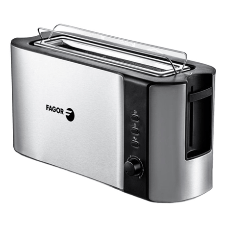 Fagor Bigtoast Steel 6 2 rebanada s 1000 W Negro Acero inoxidable - Imagen 1 de 1 Fagor Bigtoast Steel 6 2 rebanada s 1000 W Negro Acero inoxidable - Imagen 1 de 1