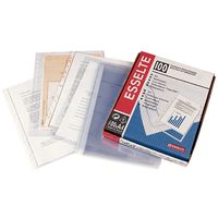 Miniatura 2 de CAJA 100 FUNDAS POLIPROPILENO MULTITALADRO FORMATO A4 80 MICRAS 11 TALADROS CRISTAL ESSELTE 46108