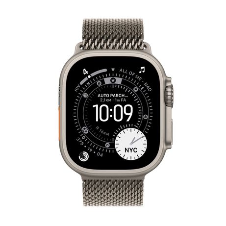 Apple Watch Ultra 3 GPS + Cellular 49mm Natural Titanium Case with Natural Titanium Milanese Loop - Small - Imagen 3 de 3 Apple Watch Ultra 3 GPS + Cellular 49mm Natural Titanium Case with Natural Titanium Milanese Loop - Small - Imagen 3 de 3