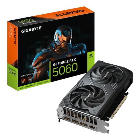 Tarjeta Gráfica GIGABYTEGeForce RTX 5060 GDDR7 8GB Negro - Imagen 2 de 9 Tarjeta Gráfica GIGABYTEGeForce RTX 5060 GDDR7 8GB Negro - Imagen 2 de 9