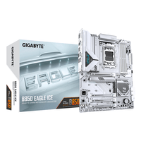 Miniatura 1 de GIGABYTE AMD  B850 EAGLE ICE Placa Base – Procesadores AMD Ryzen serie 9000, VRM digital de 8+2+2 fases, hasta 8200 MHz DDR5 (O.C), 1 x M.2 PCIe