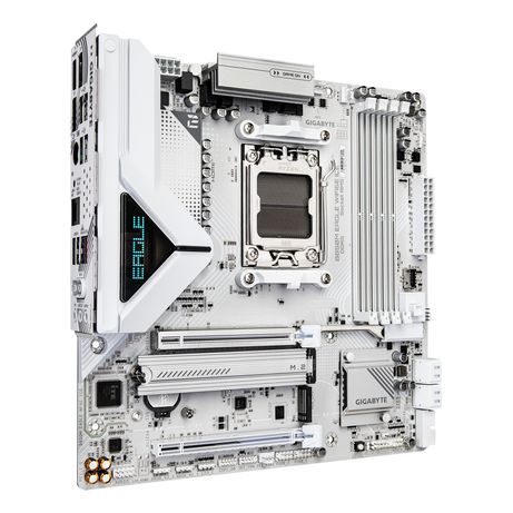 Placa AMD GIGABYTE B850M EAGLE WIFI6E ICE Placa Base – Procesadores AMD Ryzen serie 9000, VRM digital de 8+2+2 fases, hasta 8200 MHz DDR5 (OC), - Imagen 4 de 5 Placa AMD GIGABYTE B850M EAGLE WIFI6E ICE Placa Base – Procesadores AMD Ryzen serie 9000, VRM digital de 8+2+2 fases, hasta 8200 MHz DDR5 (OC), - Imagen 4 de 5