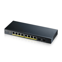 Miniatura 1 de ZYXEL GS1900-10HP  8-PORT GBE L2 POE SMART SWITCH   2 SFP SLOTS       802.3AT  DESKTOP  FANLESS  70 WATT