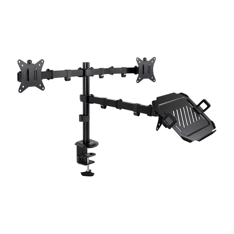 Tooq DB1202TN-B Soporte mesa 2 pantallas+ portatil - Imagen 1 de 5 Tooq DB1202TN-B Soporte mesa 2 pantallas+ portatil - Imagen 1 de 5