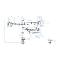 Miniatura 4 de Tooq DB1202TN-B Soporte mesa 2 pantallas+ portatil