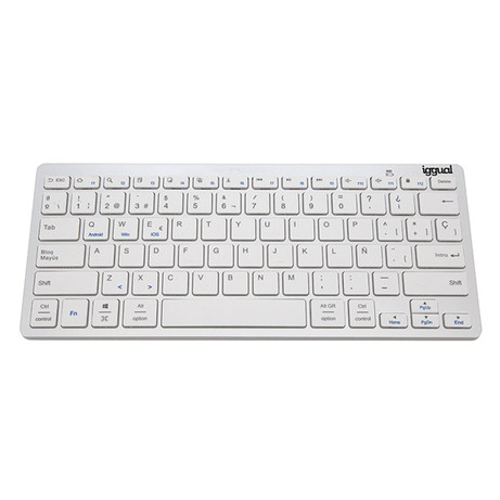 iggual Teclado Bluetooth Slim TKL-BT plata - Imagen 1 de 2 iggual Teclado Bluetooth Slim TKL-BT plata - Imagen 1 de 2