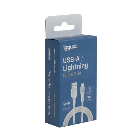 iggual cable USB-A/Lightning 100 cm blanco - Imagen 4 de 5 iggual cable USB-A/Lightning 100 cm blanco - Imagen 4 de 5