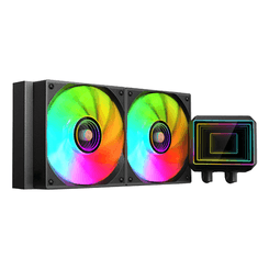 SISTEMA DE REFRIGERACION LIQUIDA MARS GAMING ML-TWO240 2x120mm ARGB 450W TDP COLOR NEGRO