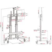 Miniatura 2 de VISION Aluminium Flat Panel Cart 90kg