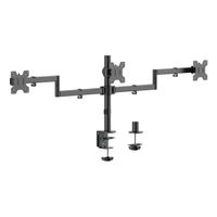 Miniatura 2 de AISENS Soporte de mesa eco giratorio e inclinable para 3 monitores 10kg  3 Pivotes  2 Brazos  de 13 27  Negro