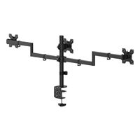 Miniatura 4 de AISENS Soporte de mesa eco giratorio e inclinable para 3 monitores 10kg  3 Pivotes  2 Brazos  de 13 27  Negro