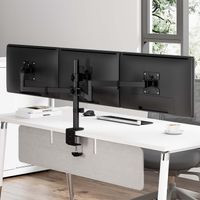 Miniatura 5 de AISENS Soporte de mesa eco giratorio e inclinable para 3 monitores 10kg  3 Pivotes  2 Brazos  de 13 27  Negro