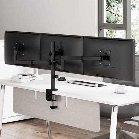 AISENS Soporte de mesa eco giratorio e inclinable para 3 monitores 10kg 3 Pivotes 2 Brazos de 13 27 Negro - Imagen 5 de 8 AISENS Soporte de mesa eco giratorio e inclinable para 3 monitores 10kg 3 Pivotes 2 Brazos de 13 27 Negro - Imagen 5 de 8